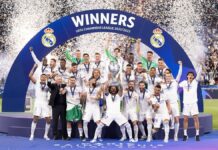 Real Madrid é campeão europeu com gol de Vini Jr e brilho de Courtois