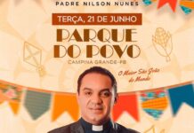 Padre Nilson Nunes é a principal atração desta terça-feira no Parque do Povo