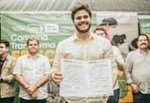 Bruno assina ordem de serviço para reforma e ampliação da Escola Selma Agra Vilarim, no bairro do Cruzeiro