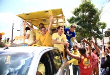 ‘Coragem pra mudar’: coligação de Pedro e Efraim arrasta uma multidão em Campina Grande