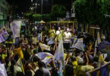 Multidão recebe Pedro com grande carreata no Brejo