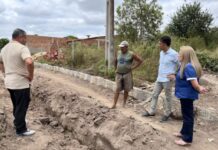 Ao lado de Fábio Ramalho, prefeita Dalva Lucena visita obras em Lagoa Seca/PB