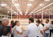 Bruno prestigia início da fase testes de novo Centro de Distribuição da Alpargatas em Campina Grande