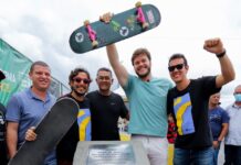 Prefeito Bruno entrega moderna pista de skate no Parque da Liberdade