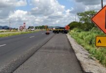 Trecho da BR-230 entre João Pessoa e Campina Grande é interditado para obra do DNIT
