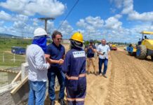 Em visita à duplicação da BR 230 em CG, Veneziano confirma ritmo acelerado com três turnos de trabalho