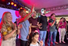 Bruno, Romero, Veneziano e Fábio Ramalho juntos na Festa das Mães de Lagoa Seca