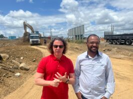 Veneziano inspeciona 3º viaduto da duplicação da BR 230 em Campina Grande e confirma recursos para garantia do cronograma da obra