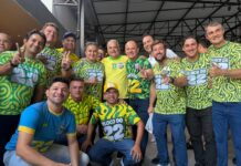 Bruno, Efraim, Romero e vice de Flávio, Alfredo Gaspar, comandam ato em Campina Grande