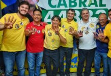 Ao lado de Romero e Fábio Ramalho, Bruno prestigia inauguração do comitê de Aldo Cabral