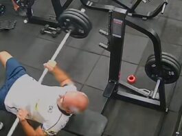 Homem morre após barra de supino cair sobre o tórax durante treino em academia