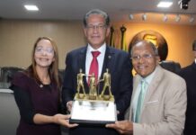 Vereadora Aninha Cardoso e ex-vereador Marinaldo Cardoso participam de homenagem ao ministro Mauro Campbell Marques