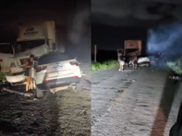 Empresário morre em grave acidente entre carro, moto e caminhão na PB-262