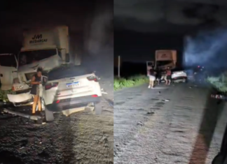 Empresário morre em grave acidente entre carro, moto e caminhão na PB-262
