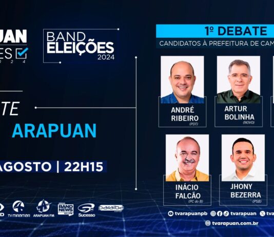 Sistema Arapuan realiza primeiro debate entre candidatos à prefeitura de Campina Grande