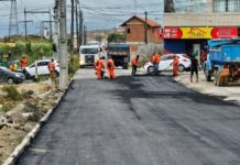 EM PLENO SÁBADO: Obra da Avenida Plínio Lemos continua em ritmo acelerado em CG