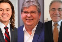 Pesquisa Data Ranking/Fonte83 aponta Veneziano soma 60,2%, João Azevedo tem 40,3% e Queiroga registra 5,9% na soma dos votos ao Senado em Campina Grande