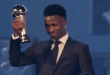 Vinícius Júnior é eleito o melhor jogador do mundo