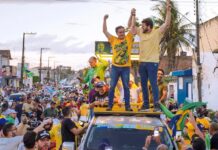 Bruno lidera mobilização histórica em Campina Grande e reúne multidão em carreata ao lado de Efraim
