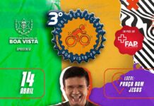 Prefeitura de Boa Vista divulga programação do Pedal Beneficente do próximo domingo, 14