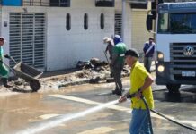 PMCG age com rapidez na limpeza das ruas e desobstrução de galerias após rompimento de reservatório da Cagepa