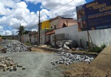 Obras de pavimentação no bairro do Santo Antônio estão em ritmo acelerado