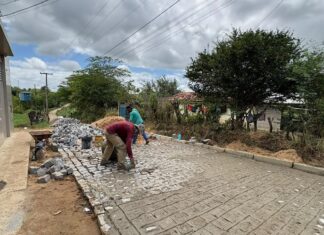 Obras de pavimentação em comunidades rurais de Galante e Catolé de Boa Vista chegam a 40% de execução