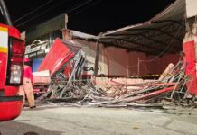 Estrutura de loja de carros desaba, mata uma pessoa e deixa outra ferida, em Campina Grande