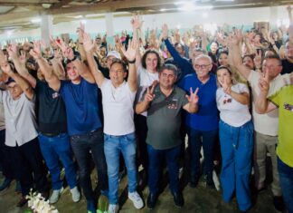 Em ato com presença de Veneziano, prefeito de Lagoa de Roça Júnior do Caracol anuncia apoio a Cícero para governador