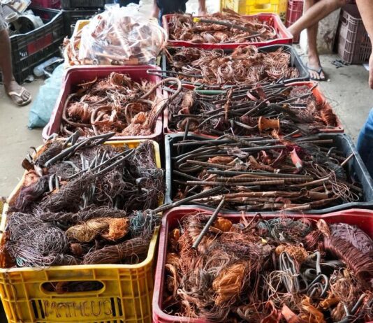 Guarda de João Pessoa e Polícia Civil apreendem quase uma tonelada de cobre e prende dois suspeitos