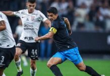 Corinthians e Grêmio empatam em jogo com oito gols