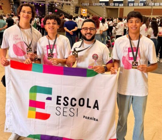 Com medalha de bronze, Escola SESI é a única instituição de Campina Grande premiada na Olimpíada Nacional em História do Brasil