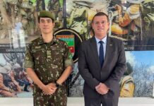 Vereador Dinho reforça compromisso com a segurança em visita ao 31º BIMtz e à Guarda Municipal
