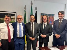Veneziano Vital recebe Cícero Lucena, Leo Bezerra, Dinho Wesley e Jhony Bezerra em Brasília