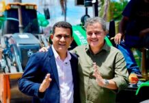 Ao receber título de cidadão de Caaporã, Efraim recebe adesão do prefeito Chico Nazário para o governo