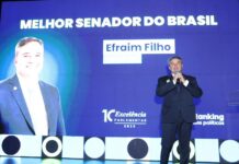 Efraim é eleito “Melhor Senador do Brasil” pelo Ranking dos Políticos