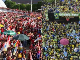 Em Brasília, atos por Lula e Flávio Bolsonaro ficam a 2 km de distância