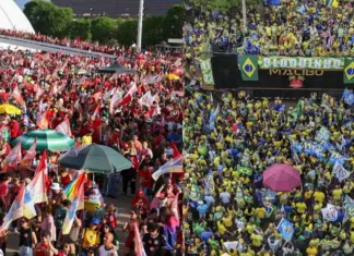 Em Brasília, atos por Lula e Flávio Bolsonaro ficam a 2 km de distância