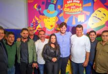 Bruno recebe presidente da Famup e 11 prefeitos no Parque do Povo