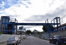 Passarela construída para ligar escolas do SESI e SENAI deverá ser concluída até dezembro deste ano