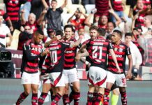 Flamengo vence no Maracanã e empata em número de pontos com Palmeiras