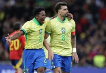 Brasil empata em 3 a 3 com Espanha em amistoso