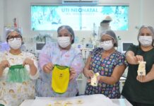 UTI Neonatal do ISEA entra em clima de Copa do Mundo e recém-nascidos ganham mimos na torcida pelo Brasil