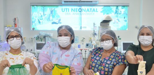 UTI Neonatal do ISEA entra em clima de Copa do Mundo e recém-nascidos ganham mimos na torcida pelo Brasil