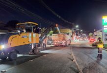 Obras de recapeamento asfáltico na Avenida Pres. Juscelino Kubitschek são iniciadas em Campina Grande