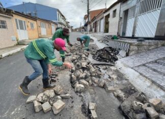 Prefeitura de Lagoa Seca realiza manutenção em ruas do bairro Bela Vista