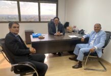 Ao lado de Romero Rodrigues, Marinaldo Cardoso cumpre agenda em Brasília