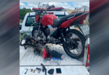 Polícia Militar recupera arma de empresa de vigilância e motocicleta roubada em Campina Grande
