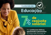 Prefeita Michelle concede 7% de reajuste salarial a professores de Lagoa Seca