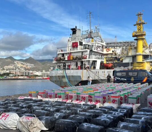 Espanha apreende 10 toneladas de cocaína a bordo de navio que havia deixado o Brasil